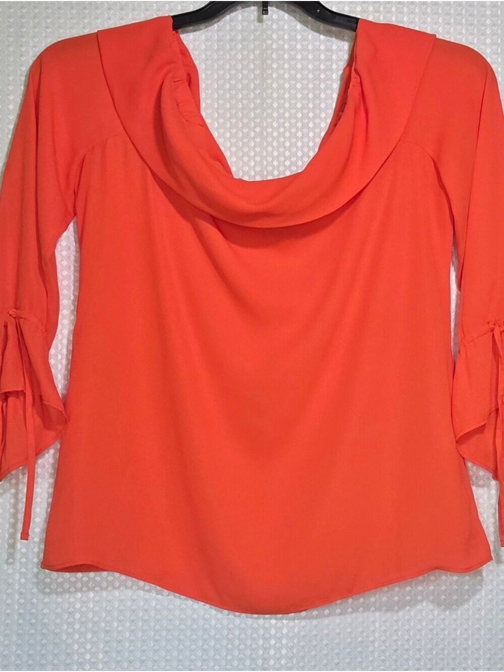 Banana Republic Coral Off Shoulder Blouse Bell Sleeve Top XS - Picture 10 of 10